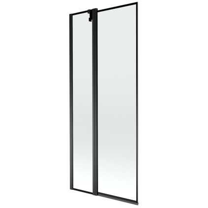 Mexen Flip, paravan de baie cu 1 aripă 80 x 150 cm, model sticlă transparentă-negru de 6 mm, profil negru, 894-080-101-70-70