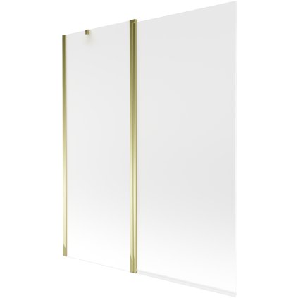 Mexen Flip, paravan de baie 1 aripă 140 x 150 cm, aripă rotativă, sticlă mată 6 mm, profil auriu, 894-140-101-50-30