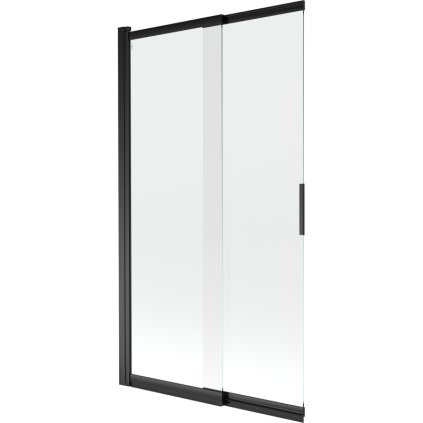 Mexen Fox, paravan de baie cu 2 aripi 100x150 cm, sticlă transparentă de 5 mm, profil negru, 891-100-002-70-00