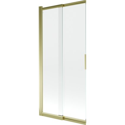 Mexen Fox, paravan de baie cu 2 aripi 85x150 cm, sticlă transparentă de 5 mm, profil auriu lucios, 891-085-002-50-00