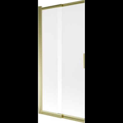 Mexen Fox, paravan de baie cu 2 aripi 85x150 cm, sticlă mată 5 mm, profil auriu lucios, 891-085-002-50-30