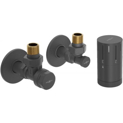 Mexen G05, set termostatic coltar cu capac, antracit, W901-958-904-66