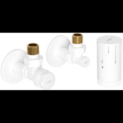 Mexen G05, set termostatic coltar cu capac, alb mat, W901-958-904-20