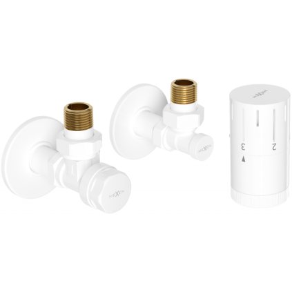 Mexen G05, set termostatic coltar cu capac, alb mat, W901-958-904-20
