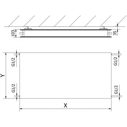 365370 mexen chf20 hygienicky plochy panelovy radiator 500 x 500 mm bocne pripojenie 431 w antracitova w420hf 050 050 66