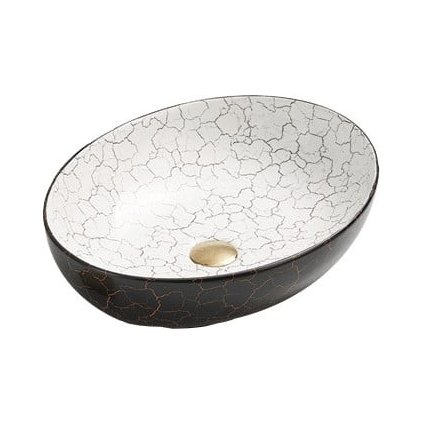 216540 mexen iko umyvadlo na dosku 52 x 39 cm cierny vzor 22245256
