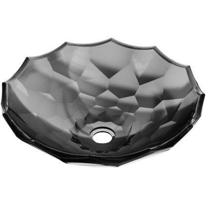 Mexen Inga, chiuveta blat din sticla 44 x 44 cm, negru, 24074470
