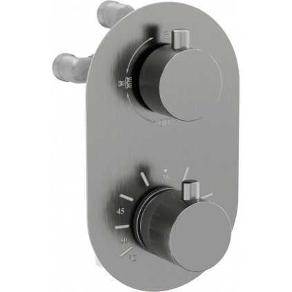 Mexen KAI - BATERIE DE DUȘ SUBTERAN CU 3 PRISE, grafit, 77602-66
