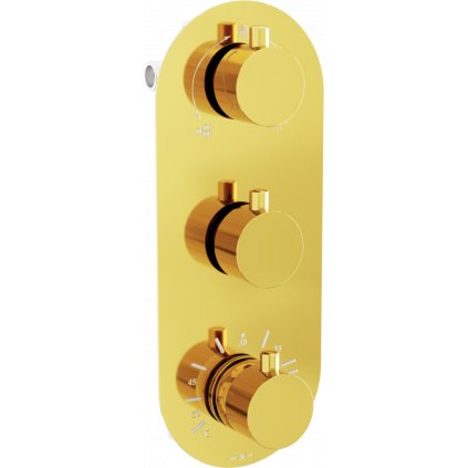 Mexen KAI - BATERIE DE DUȘ SUBTERAN CU 3 PRISE, auriu, 77603-50