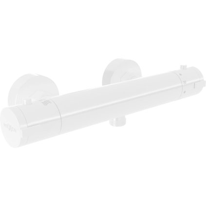 Mexen KAI, baterie termostatică de duș cu racord de duș inferior 1/2", alb, 77100-20