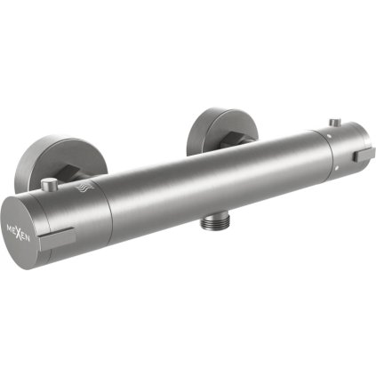 Mexen KAI, baterie termostatică de duș cu racord de duș inferior de 1/2 inch, grafit mat, 77100-66