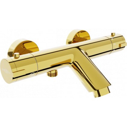 Mexen KAI, robinet termostatic pentru baie, auriu, 77300-50