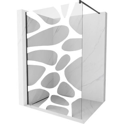 Perdeau de dus Mexen Kioto 100x200 cm 8 mm, model negru, alb, 800-100-101-70-97