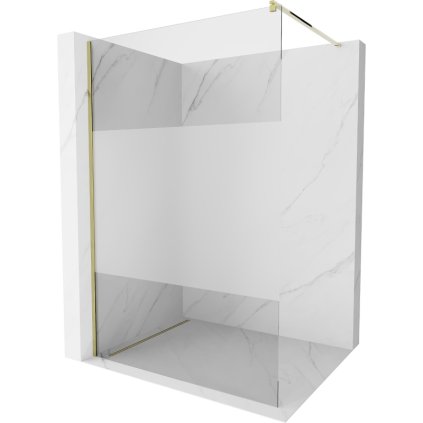 Paravan de duș Mexen Kioto 70x200 cm 8 mm, profil auriu, sticlă mată transparentă, 800-070-101-01-35