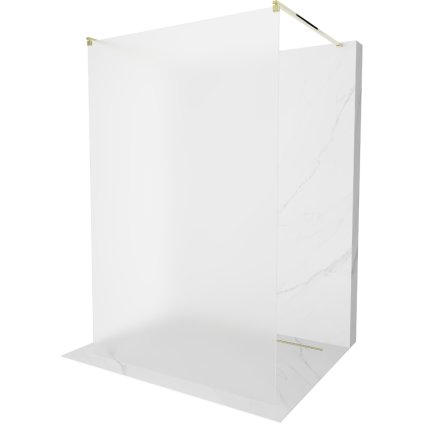 Mexen Kioto, paravan de duș 110 x 200 cm, sticlă mată 8 mm, 2x distanțier stabilizator auriu, 800-110-002-50-30