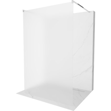 Mexen Kioto, paravan de duș 120 x 200 cm, sticlă mată 8 mm, 2x distanțiere stabilizatoare cromate, 800-120-002-01-30