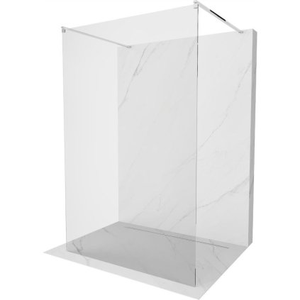 Mexen Kioto, paravan de duș 130 x 200 cm, sticlă transparentă de 8 mm, 2x distanțiere de stabilizare cromate, 800-130-002-01-00