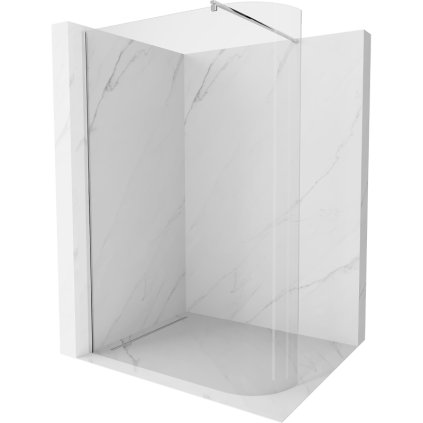 Mexen Kioto, paravan de dus rotunjit 130 x 200 cm, sticla transparenta 8 mm, profil cromat, 800-130-101-01-06
