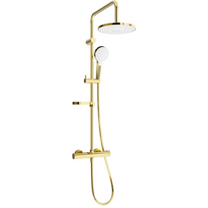 Set de duș Mexen KX05 cu robinet termostatic Kai, auriu, 771500591-50