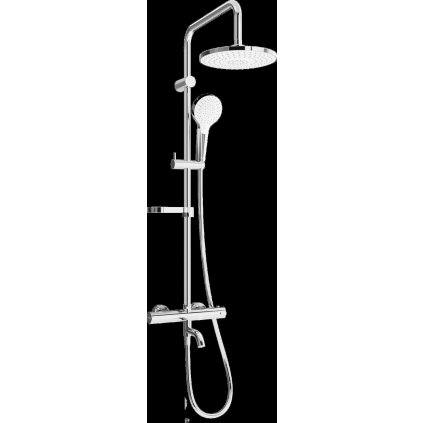 Set de duș Mexen KX05 cu robinet termostatic pentru baie Kai, crom, 779000591-00