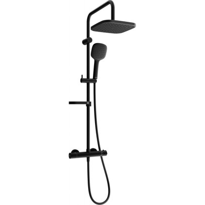 Set de duș Mexen KX33 cu robinet termostatic Kai, negru, 771503391-70