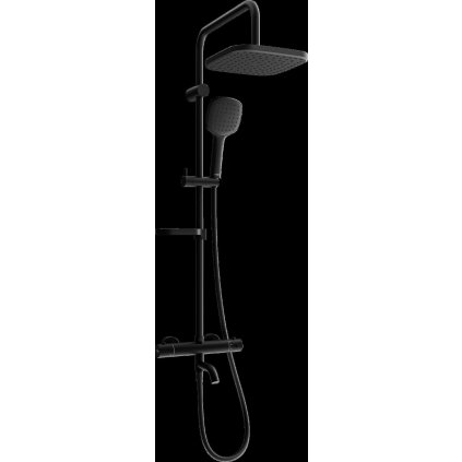 Set de duș Mexen KX33 cu robinet termostatic pentru cadă-duș Kai, negru, 779003391-70