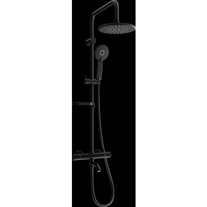 Set de duș Mexen KX40 cu robinet termostatic pentru baie Kai, negru, 779004091-70