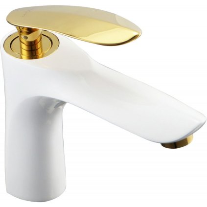 Mexen Lily, robinet pentru chiuvetă h-170, alb-auriu, 73600-25