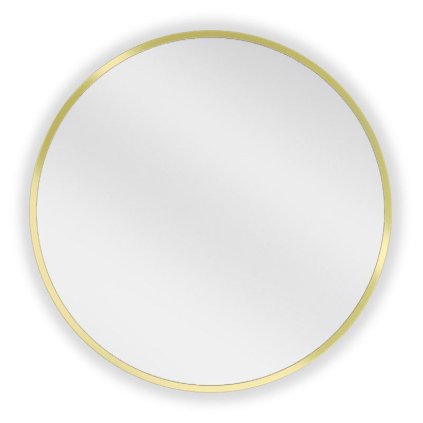 Mexen Loft, oglinda baie rotunda 40 cm, culoare rama auriu lucios, 9850-040-040-000-50