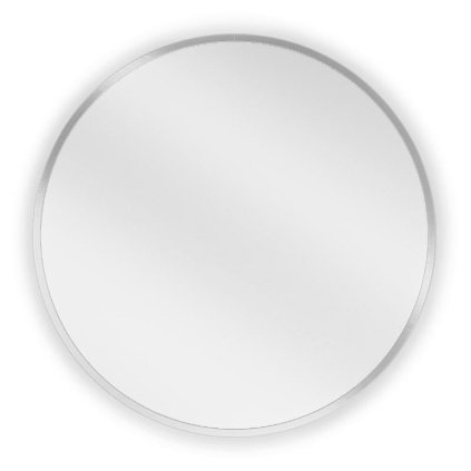 Mexen Loft, oglinda baie rotunda 50 cm, culoare rama otel periat, 9850-050-050-000-10