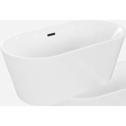 204678 3 mexen luna volne stojaca vana 150 x 75 cm cierna odtokova zatka a prepadovy otvor biela 52031507500 b