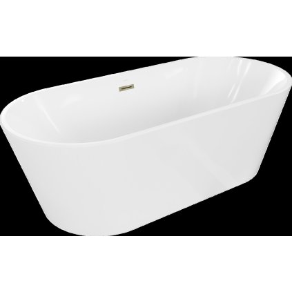 204717 3 mexen luna volne stojaca vana 180 x 80 cm zlata odtokova zatka a prepadovy otvor biela 52031808000 g