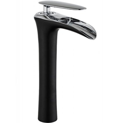 Baterie pentru chiuvetă înaltă Mexen Lyra, negru-crom, 745310-07