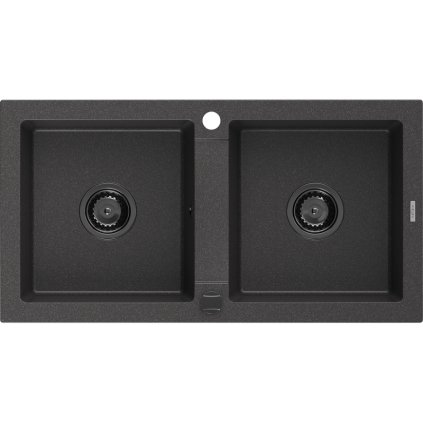 230463 mexen mario granitovy drez 820x436x161 mm 2 komorovy cierna skvrny s ciernym sifonom 6504822000 76 b
