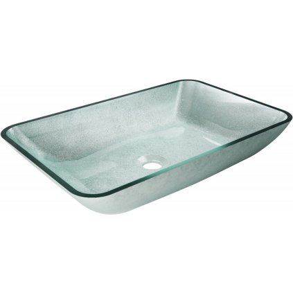 Mexen Megan, chiuveta blat din sticla 56 x 36 x 11 cm, argintiu, 24135611