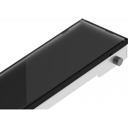 Capac Mexen MGB pentru jgheab din oțel inoxidabil 80 cm, sticlă neagră, 1026080