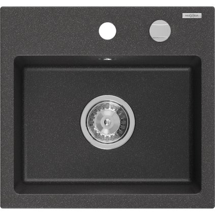 Mexen Milo - chiuveta granit 43,5x41,0cm, 1 camera, pete negre, 6505441000-76
