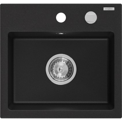 Mexen Milo - chiuveta granit 43,5x41,0cm, 1 camera, negru, 6505441000-77