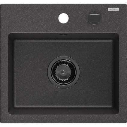 230481 mexen milo granitovy drez 435x410x171 mm 1 komorovy cierna skvrny s ciernym sifonom 6505441000 76 b