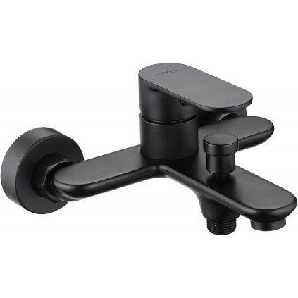 Mexen Milo, robinet pentru cada montat pe perete, negru mat, 71330-70