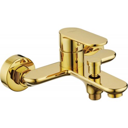 Mexen Milo, robinet pentru cada montat pe perete, auriu lucios, 71330-50
