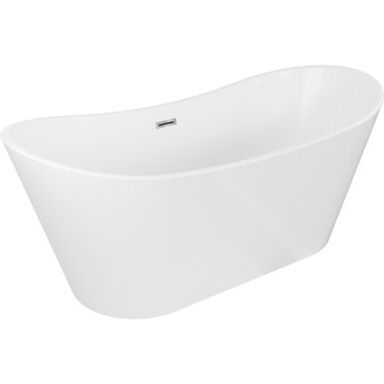 Mexen Montana, cadă de sine stătătoare 180 x 80 cm, alb, preaplin cromat, 52011808000-01