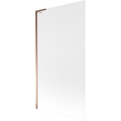 Mexen Next L, paravan de baie cu 1 aripă 100 x 150 cm, sticlă mată 6 mm, profil auriu roz, 895-100-000-03-30-60