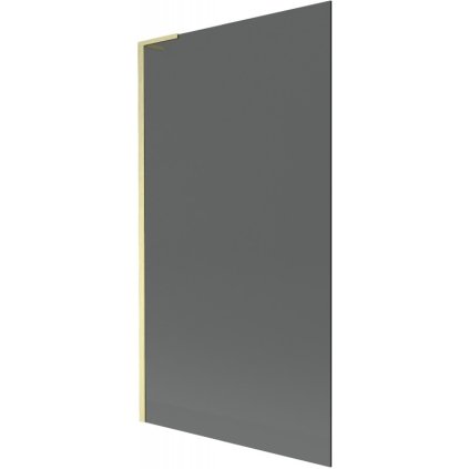 Mexen Next L, paravan de baie cu 1 aripă 100 x 150 cm, sticlă gri 6 mm, profil auriu mat, 895-100-000-03-40-55