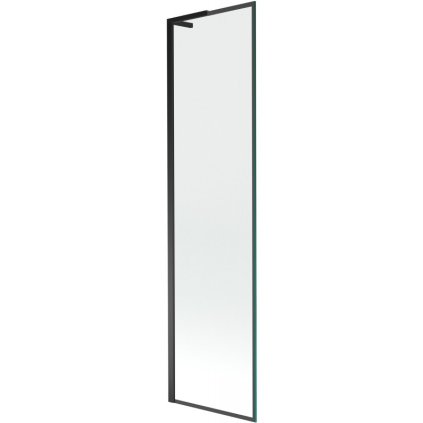 Mexen Next L, paravan de baie cu 1 aripă 50 x 150 cm, model sticlă transparentă-negru de 6 mm, profil negru, 895-050-000-03-70-70
