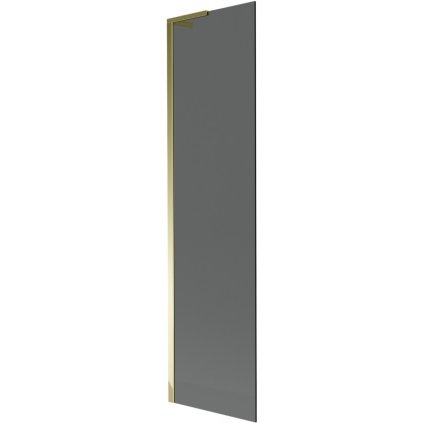 Mexen Next L, paravan de baie cu 1 aripă 50 x 150 cm, sticlă gri 6 mm, profil auriu lucios, 895-050-000-03-40-50