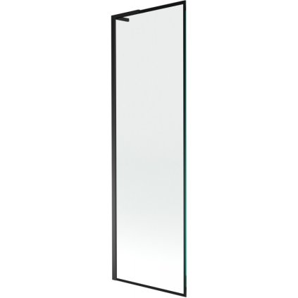 Mexen Next L, paravan de baie cu 1 aripă 60 x 150 cm, model sticlă transparentă-negru de 6 mm, profil negru, 895-060-000-03-70-70