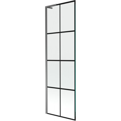Mexen Next L, paravan de baie cu 1 aripă 60 x 150 cm, model sticlă transparentă-negru de 6 mm, profil grafit, 895-060-000-03-77-95