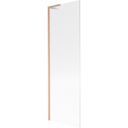 Mexen Next L, paravan de baie cu 1 aripă 60 x 150 cm, sticlă de 6 mm cu model nervuri, profil de cupru, 895-060-000-03-09-65