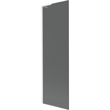 Mexen Next L, paravan de baie cu 1 aripă 60 x 150 cm, sticlă gri 6 mm, profil alb, 895-060-000-03-40-20